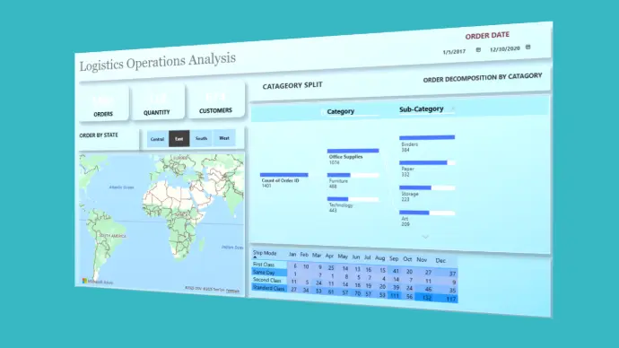 ogistic operations dashboard tracking shipments, performance, and delivery metrics